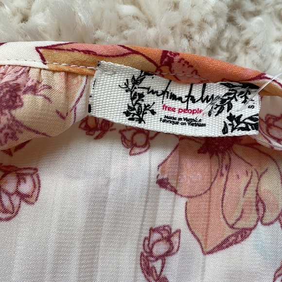 NWT Free People Ivory Combo Floral Tank Top Small - Picture 8 of 8